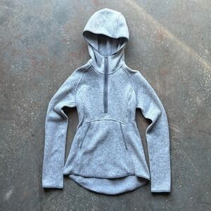 Lululemon Engineered Warmth Fleece Hoodie Pullover Athleisure Grey Size 2